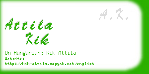 attila kik business card